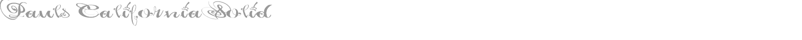 Pauls California font preview